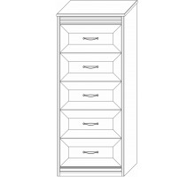 Комод Высокий Неаполь Ясень анкор светлый (патина "серебро")