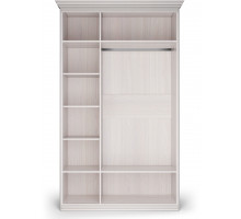 Шкаф 3-х дверный зеркальный Неаполь Ясень анкор светлый (патина "серебро")