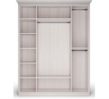 Шкаф 4-х дверный Неаполь Ясень анкор светлый (патина "серебро")