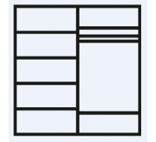 Четырехстворчатый шкаф для одежды с зеркалом Амели АМШ1/4 (дуб)